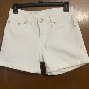 Levi's Women's White Jean Shorts
